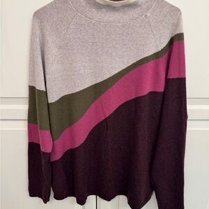 Title Nine Women's Multicolor Turtleneck Sweater. Wool Blend. Size XL